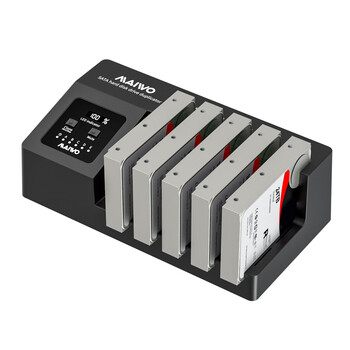 麦沃（MAIWO）五盘位硬盘拷贝机 硬盘盒 硬盘底座 外置2.5/3.5英寸串口机械/固态硬盘 带数显功能 黑色K3095A