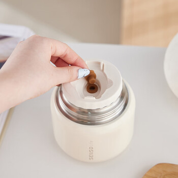 SENSO随行焖烧杯 双层抽真空 长效保温饭盒 白色 800ml 京东自营