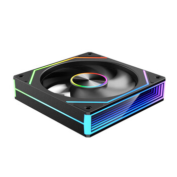 玩嘉棱镜8Pro ARGB风扇 黑色反叶 机箱散热12CM风扇神光同步5V3针ARGB PWM温控调速