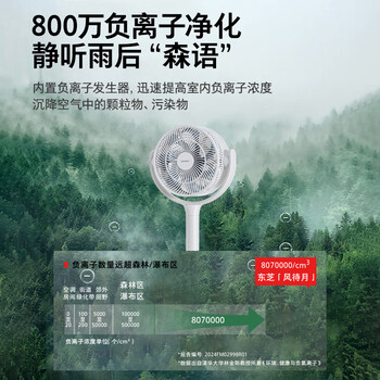东芝（TOSHIBA）电风扇空气循环扇家用直流变频轻音落地扇负离子空气净化卧室加速除湿一级能效DSB700XCN(Y)