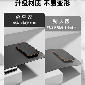 离草 会议夹板板夹垫板A4纸皮质磁吸板夹加厚 4.0mm商务办公会议记录书写板 水墨黑办公用品发票
