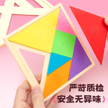 晨光（M&G）文具儿童益智磁性七巧板拼图中号同步教材几何图形认知启蒙幼儿园益智教学用具
