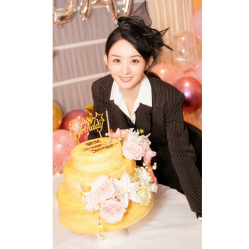 女 赵丽颖海报女高清写真墙贴宿舍卧室墙纸超大装饰画应援海报 明黄色