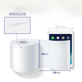 维达（Vinda）有芯卷纸200克60卷筒纸巾 V4073蓝色经典有芯卫生纸提装 v