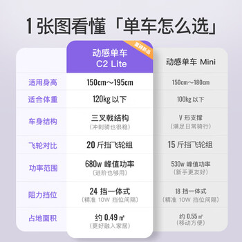 Keep动感单车健身器智能调阻磁控静音（新品）C2 lite插电款灰色