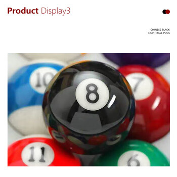 LIVEX中式黑八标准3A水晶台球子美式十六彩桌球子大号57.2MM台球桌配件