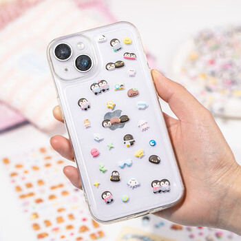 少年伴 贴纸 幼儿园开学礼物小初中高熊猫立体海绵泡泡贴儿童贴画男女奖励生日礼物 全套四包装8712