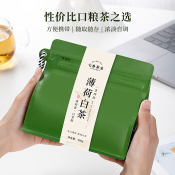 七春薄荷白茶 老白茶小饼500g福鼎贡眉口粮可冷泡自喝便携节日送礼