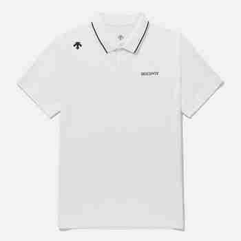 迪桑特（DESCENTE）短袖男运动POLO衫新款 Tough collar 吸汗弹力透气轻半袖T恤 白色/WHITE M (90) 女