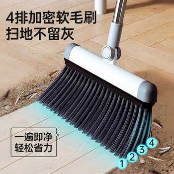 GRAREY 扫把簸箕组合 不沾头发软毛折叠扫把扫把+簸箕套装 MNS-978