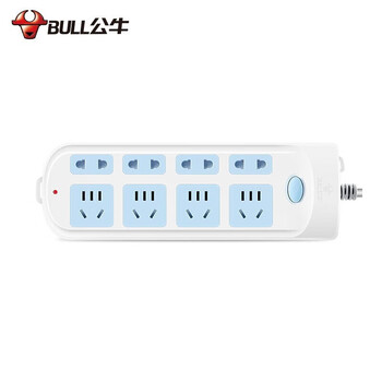 公牛（BULL）新国标插座 8插位总控开关全长3米插线板插排GN-610