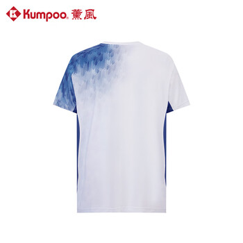 薰风（KUMPOO）羽毛球服男女透气速干舒适休闲训练服K241M-1037 蓝色（男款）M