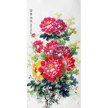 国画水墨画牡丹