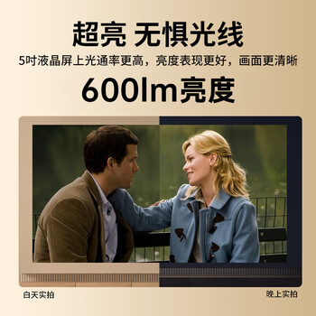 康佳（KONKA）H8Pro 高清投影仪家用 真1080P便携投影 投影机家用家庭影院（高亮600lm 全自动对焦）