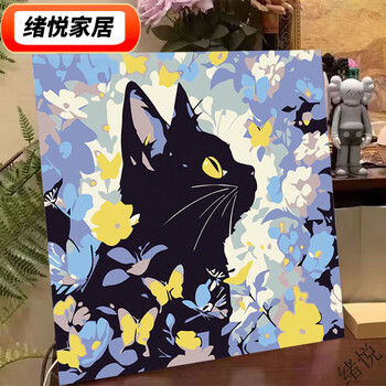 数字油画猫价格报价行情- 京东