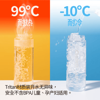 chakolab运动儿童水杯户外出随手杯女生高颜值吸管杯手提咔哒杯-西柚薄荷