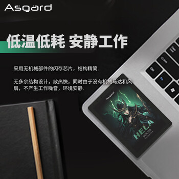 阿斯加特1TB SSD固态硬盘 SATA 3.0接口 读速500MB/s 台式机/笔记本通用 海拉系列