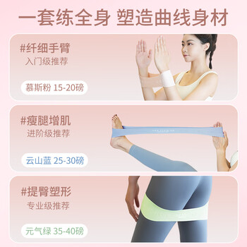 PROIRON普力艾 弹力带 硅胶弹力圈拉力带瑜伽弹力带健身弹力圈 绿35-40LB PROIRON普力艾 弹力带 硅胶弹力圈拉力带瑜伽弹力带健身弹力圈 绿35-40LB