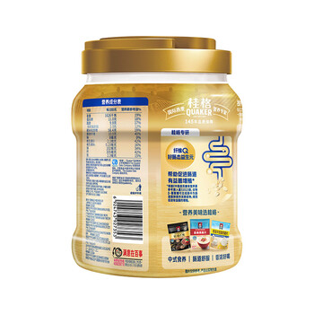 桂格（QUAKER）高钙维生素D燕麦片860克 营养早餐 零添加白砂糖 送老人