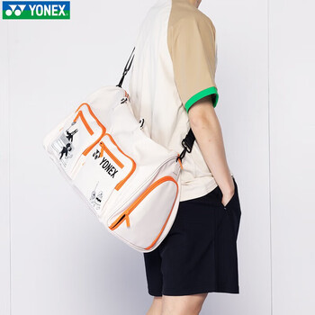 尤尼克斯（YONEX）羽毛球包手提包斜跨包独立鞋仓 BA309CR 米白色