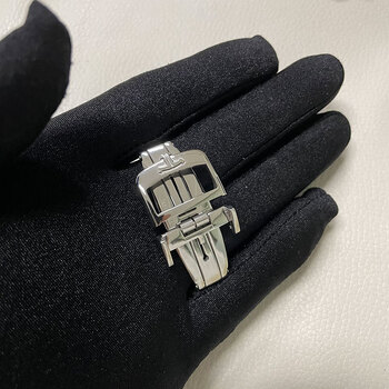 珠佩丽适配于原装积家手表表扣表扣月相大师小丑约会翻转精钢折叠