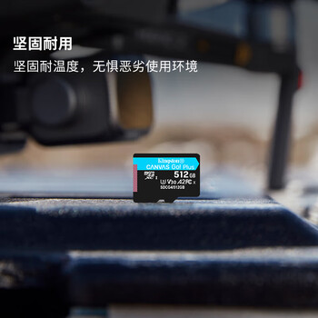 金士顿（Kingston）512GB TF（MicroSD）存储卡 内存卡U3 V30 A2 4K适配大疆Pocket 3/Action 5/无人机/运动相机/监控