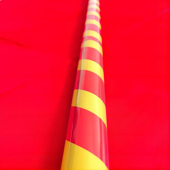 音米yinmi 仪仗队旗杆 检阅兵式授旗杆 红黄条纹手持仪仗旗杆 3.3米仪仗队旗杆