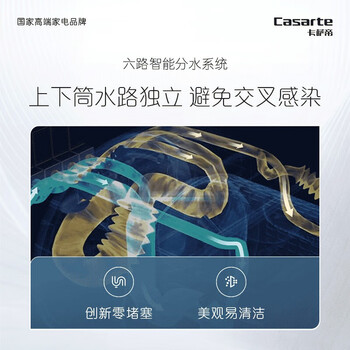 卡萨帝揽光12P3双子分区滚筒洗衣机全自动家用 12公斤双筒直驱变频 C8 12P3U1