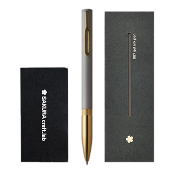 樱花（SAKURA）签字笔宝珠笔黄铜笔礼盒开学季38礼物日本大赏进口精致现代感笔007风景灰高档礼物金属杆礼品笔