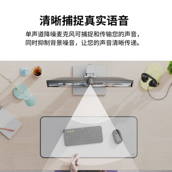 罗技（G） Brio 305 全高清摄像头 视频会议网课电脑笔记本家用摄像头 黑色