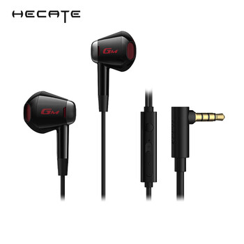 漫步者（EDIFIER）HECATE GM180平头塞半入耳式立体声手机音乐游戏耳机 带麦带线控 3.5mm有线半入耳式礼物 黑色