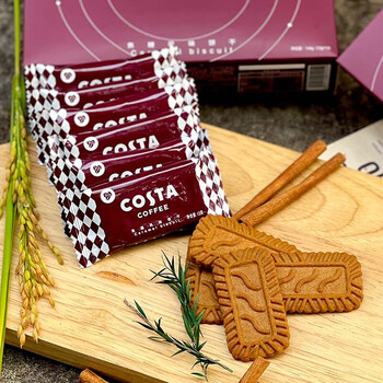 COSTA咖啡伴侣经典焦糖风味饼干焦香浓郁口感酥脆零食下班茶12袋*144g