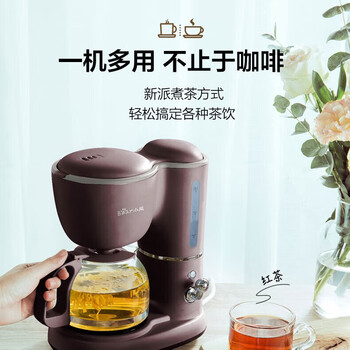 小熊  咖啡机 美式600ml滴漏式迷你煮茶器泡茶壶电热水壶煮咖啡壶家用 KFJ-A06Q1