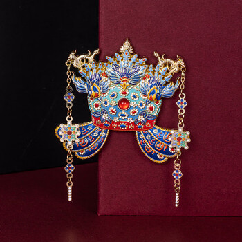 天色六龙三凤冠冰箱贴 国家博物馆文创教师节北京旅游故宫伴手礼物纪念品中国风新年生日TS-5998卡纸