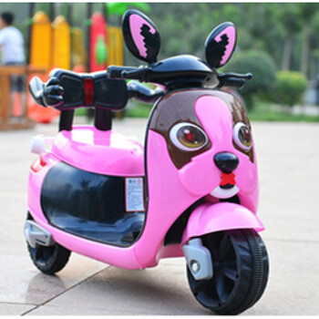 三轮车1-3-6岁男女孩宝宝充电2大号4玩具车5可坐人 高配粉色 双驱动大