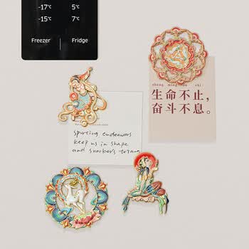 天色敦煌文创金属冰箱贴 中国风伴手礼博物馆纪念品年会礼物文创教师节生日新年女TS-6308敦煌反弹琵琶