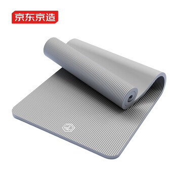 京东京造 瑜伽垫男女健身垫儿童舞蹈垫加厚185*80cm地垫家用10mm砂岩灰