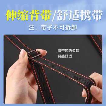 马格利特速写板美术生专用写生画夹画板工具套装便携带兜学生用速写板夹子素描画板防水板夹8K蓝色+工具