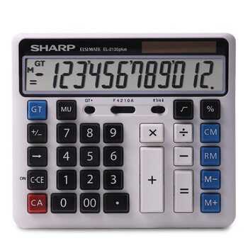 SHARP夏普(SHARP)EL-2135 Plus 办公计算器 大屏幕 太阳能双电源 办公用品 2135双电源升级版 SHARP夏普(SHARP)EL-2135 Plus 办公计算器 大屏幕 太阳能双电源 办公用品 2135双电源升级版