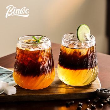 Bincoo咖啡杯高档精致复古美式Dirty玻璃杯下午茶意式浓缩拿铁杯