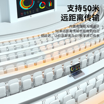 胜为HDMI无线投屏器高清企业办公同屏器适用投影仪会议室笔记本台式电脑一体机50米远距传输DHH005AB