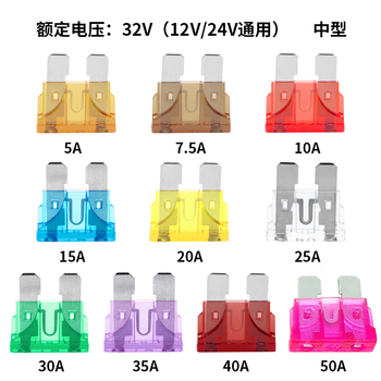 巴也 汽车保险丝保险片 4S店车用插片中号25A 白色20片装 BY-BXP25A20Z