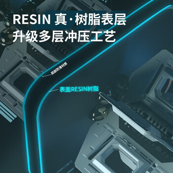 得力得力(deli)舒适耐磨树脂鼠标垫 办公游戏鼠标垫 280*220mm 黑色2227