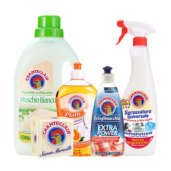CHANTECLAIR大公鸡管家衣物清洁礼盒多功能清洁剂家庭送礼 五件套-1L洗衣液