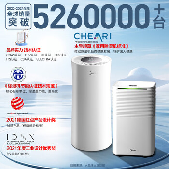 美的(Midea)除湿机/抽湿机 除湿量18升/天 家用轻音万向轮 地下室车库抽湿器 干衣机智能除湿器CF18BD/N7-DF3 美的(Midea)除湿机/抽湿机 除湿量18升/天 家用轻音万向轮 地下室车库抽湿器 干衣机智能除湿器CF18BD/N7-DF3