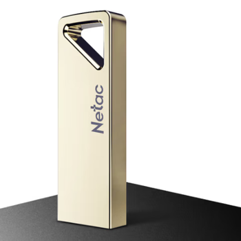 Netac朗科U盘 USB2.0 全金属闪存盘加密优盘 U326-32G 珍珠镍色