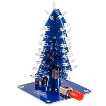 诺然 DIY电子套件 七彩圣诞树散件七色LED灯焊接练习小圣诞树电子制作DIY套件HU-006