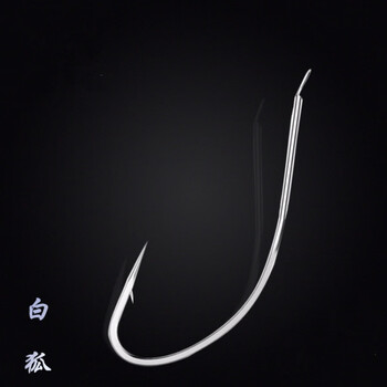 白狐鱼钩钓鱼钓具 白狐有倒刺细小不脱滑鱼钩钓鱼配件散装鱼钩 白色有