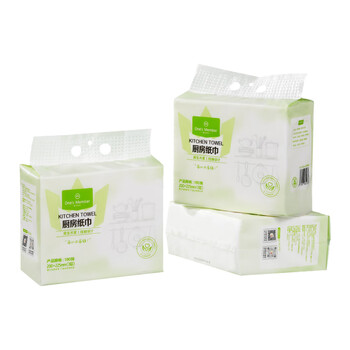 1号会员店（One's Member） 厨房纸巾 悬挂设计懒人抹布厨房吸油纸安心接触食品 180抽*3提