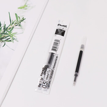 派通（Pentel ）0.5mm速干中性笔彩色替芯（适用于BLP75）LRP5 黑色 12支装